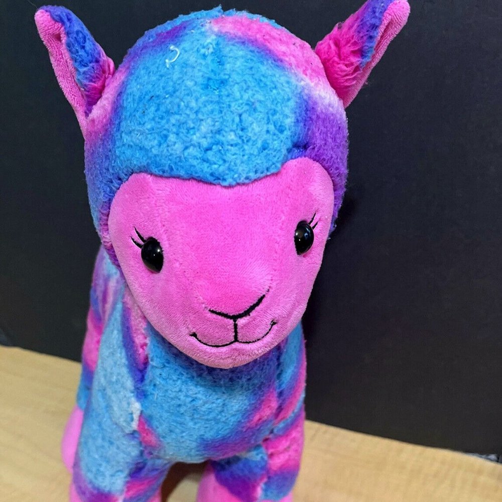 Build a Bear Cotton Candy Color Lama Plush Toy 15 Inch.
